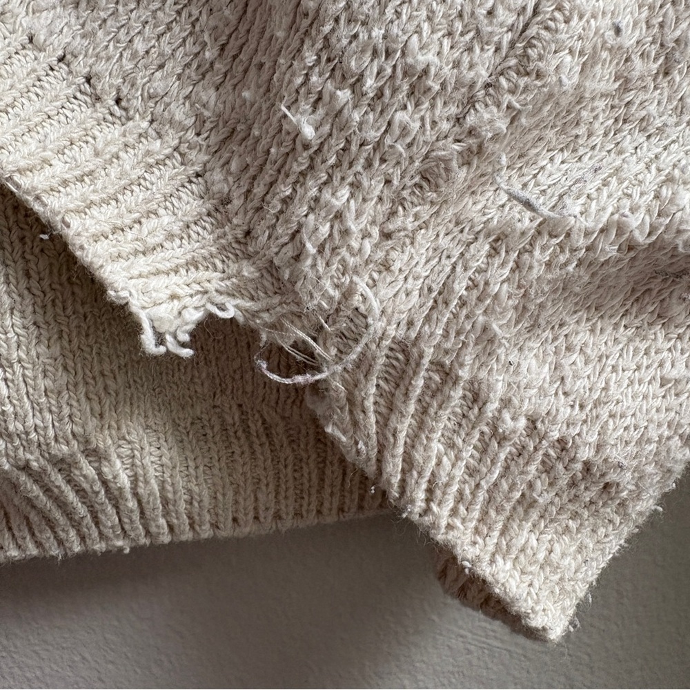 Cream Sweater with Black Mustache Design - Picture 5 of 8